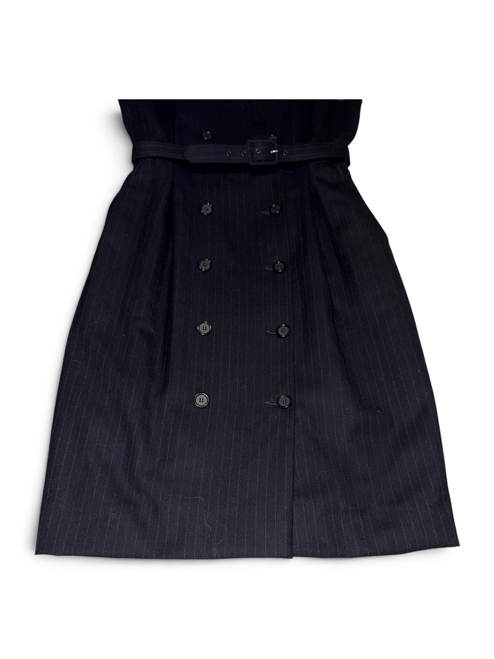Brooks Brothers 12 Pinstripe Double-Breasted Business Career Trench Vest Dress - Picture 5 of 7
